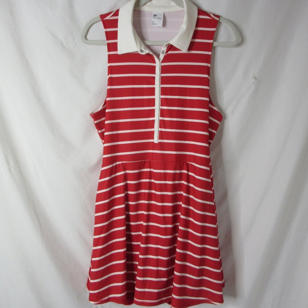 All in Motion Knit Polo Active Dress Skort Red White Stripes Size XXL NWT